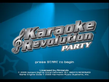 Karaoke Revolution Party screen shot title